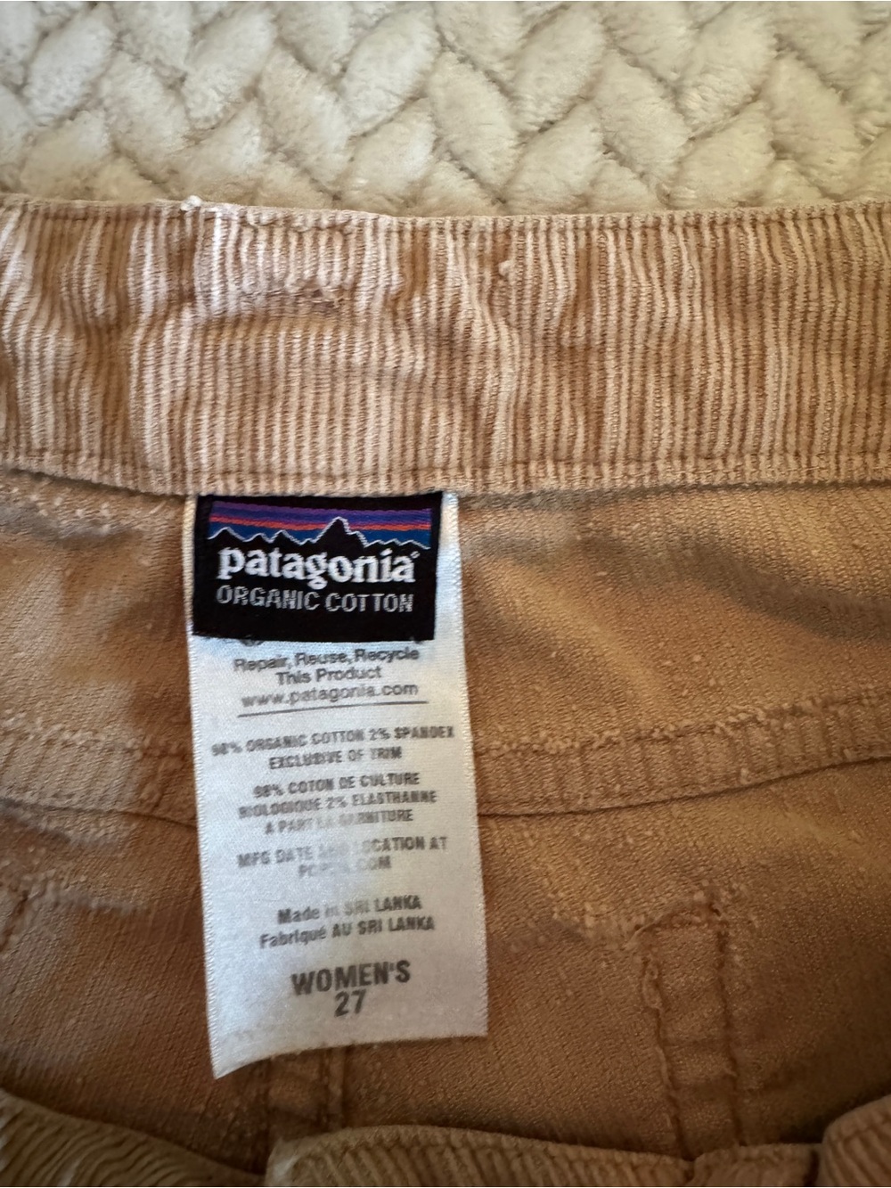 Patagonia Corduroy Pants in Tan Size 27 - Picture 6 of 11